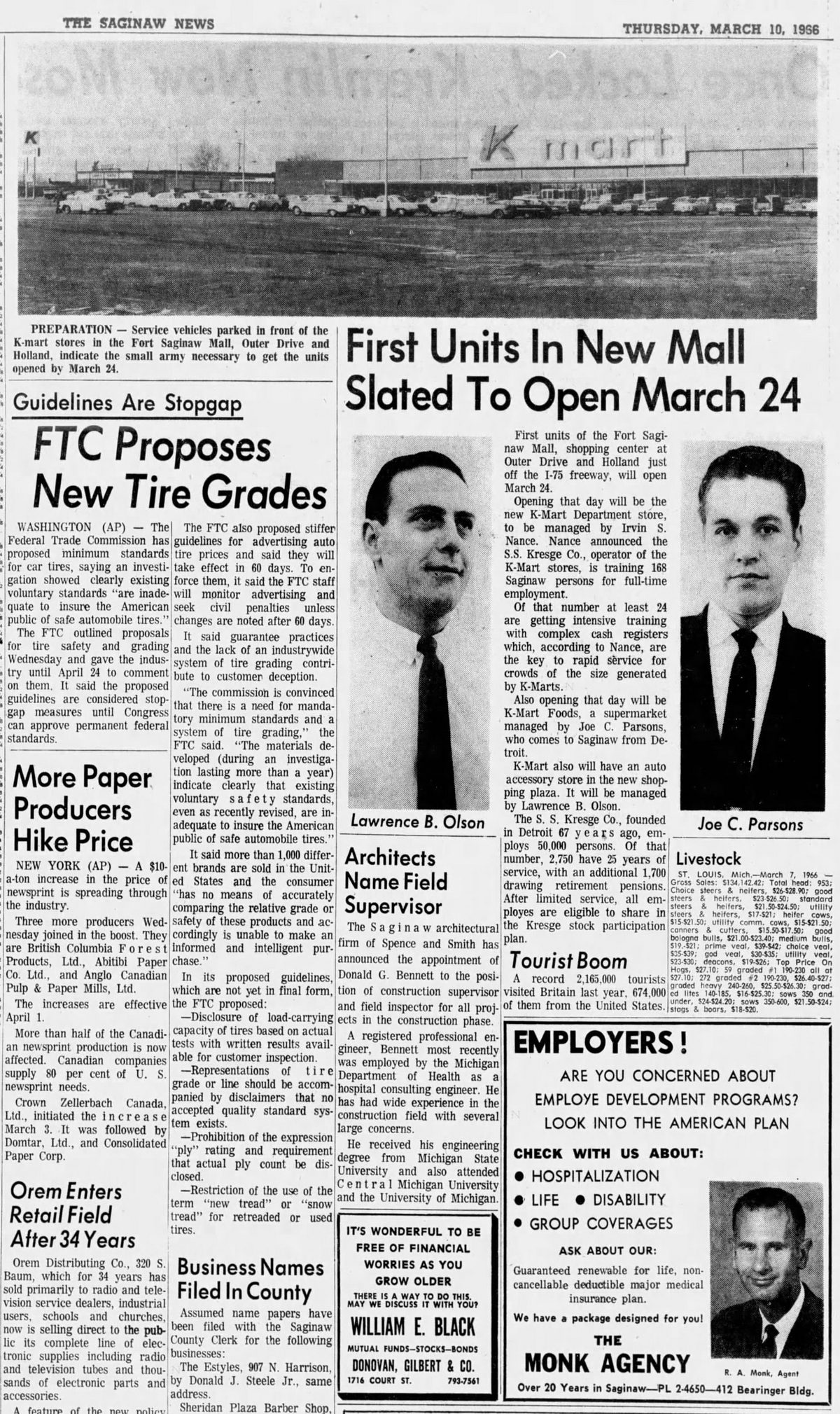 Fort Saginaw Mall - Mar 10 1966 Article